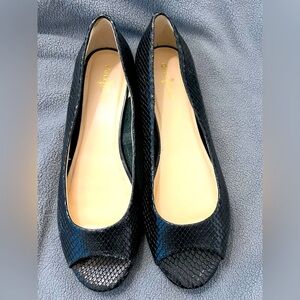 Cole Haan Peep-Toe Flats.